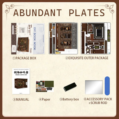 CUTE BEE Corner Coffee Shop Book Nook