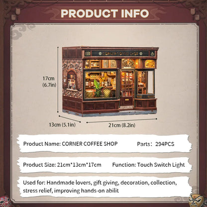 CUTE BEE Corner Coffee Shop Book Nook