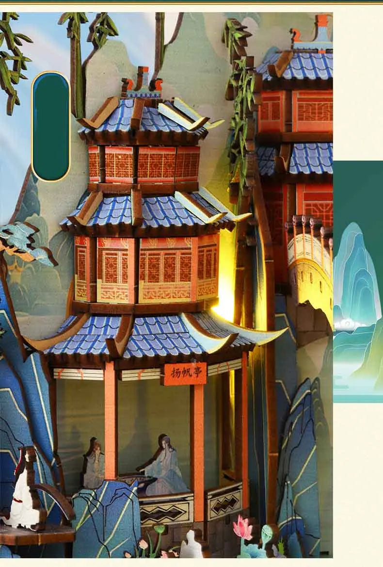 Zen Mountainside Temple Book Nook