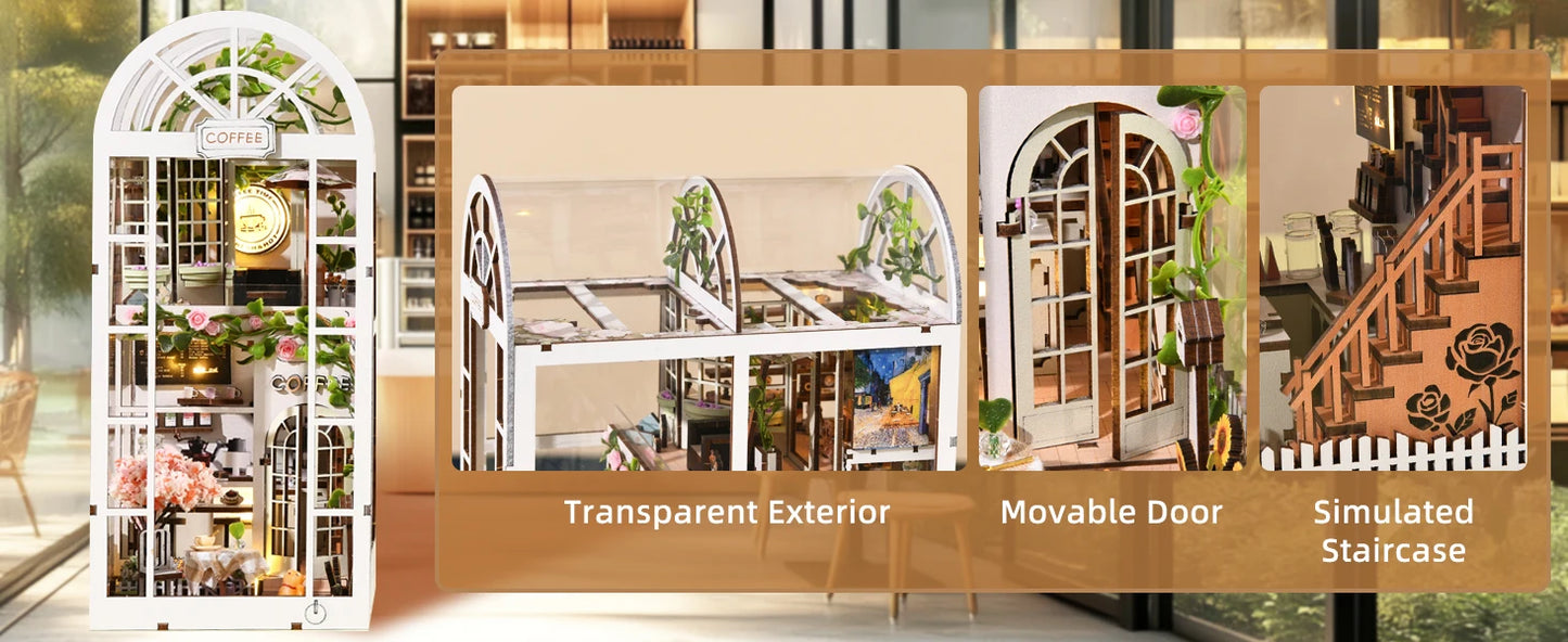 Sunlit Coffee Shop Book Nook