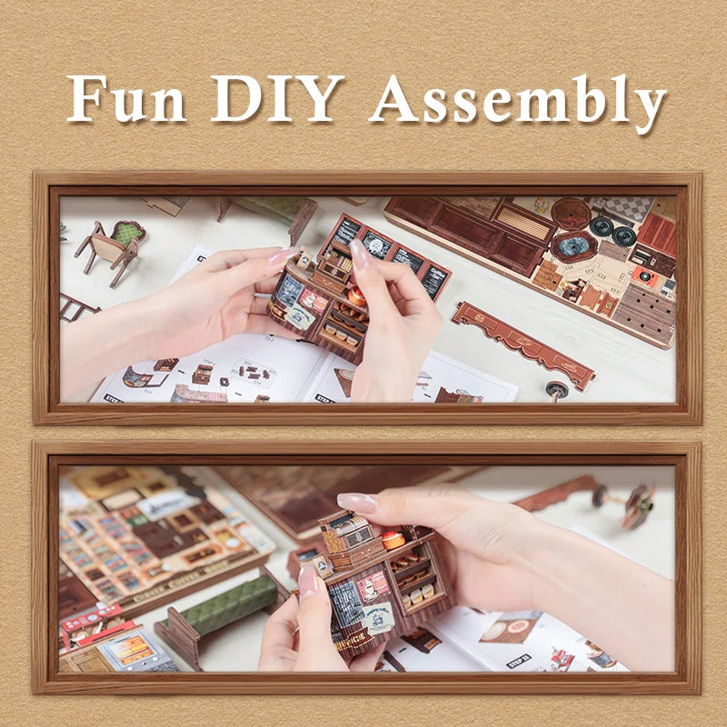 CUTE BEE Corner Coffee Shop Book Nook