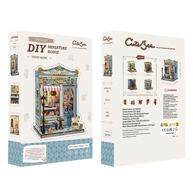 CUTE BEE Sweet Marie Pastry Shop Book Nook