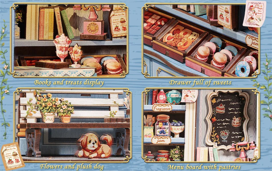 CUTE BEE Sweet Marie Pastry Shop Book Nook