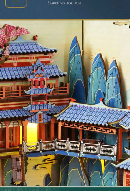 Zen Mountainside Temple Book Nook