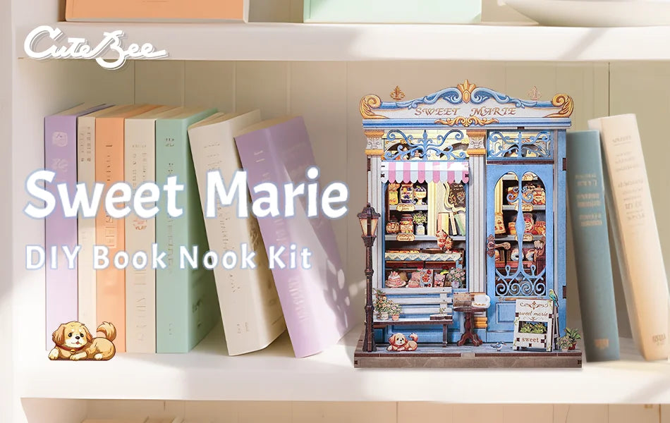 CUTE BEE Sweet Marie Pastry Shop Book Nook