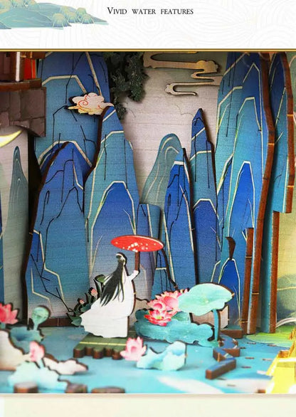 Zen Mountainside Temple Book Nook