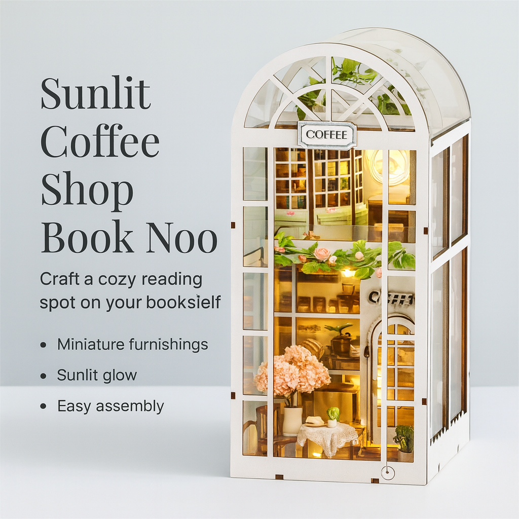Sunlit Coffee Shop Book Nook