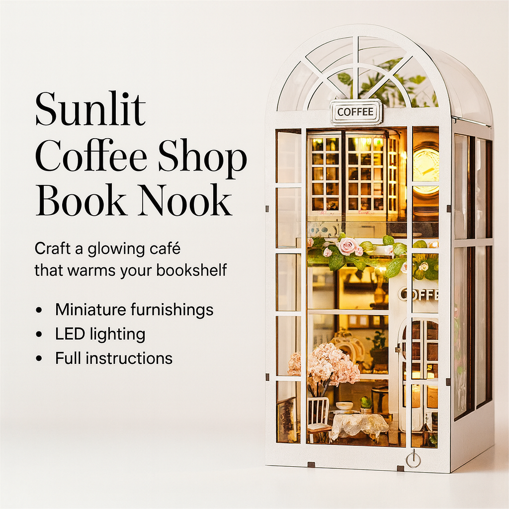 Sunlit Coffee Shop Book Nook